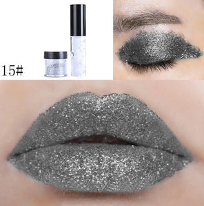 New Shimmer Glitter Powder Palette Glitter Lipstick - Our Beauty Bar