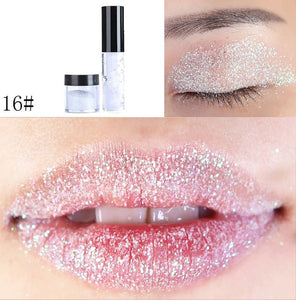 New Shimmer Glitter Powder Palette Glitter Lipstick - Our Beauty Bar